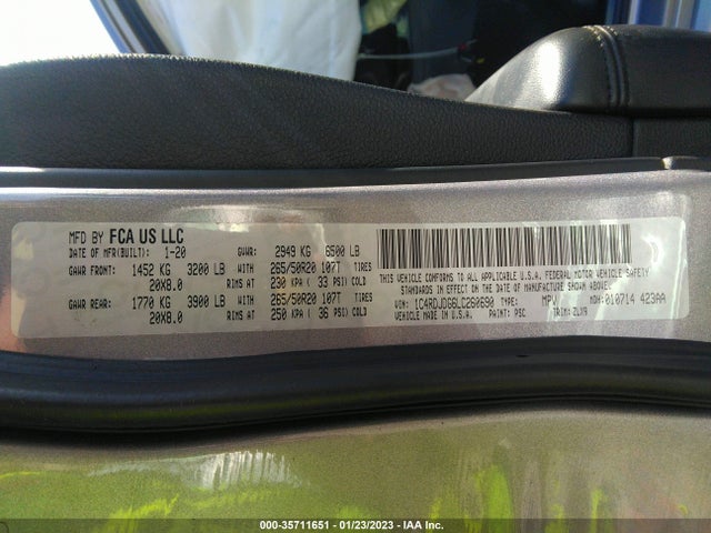 Dodge Durango Gt Plus 2020 1C4RDJDG6LC260690 Image 9