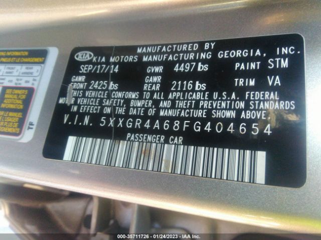 5XXGR4A68FG404654 KIA Optima Sx Turbo