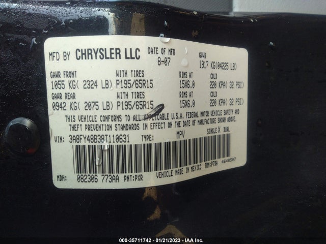 Chrysler Pt Cruiser 2008 3A8FY48B38T110631 Image 10