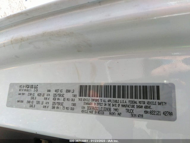 RAM Promaster Cargo Van 2020 3C6TRVDG1LE122036 Image 9