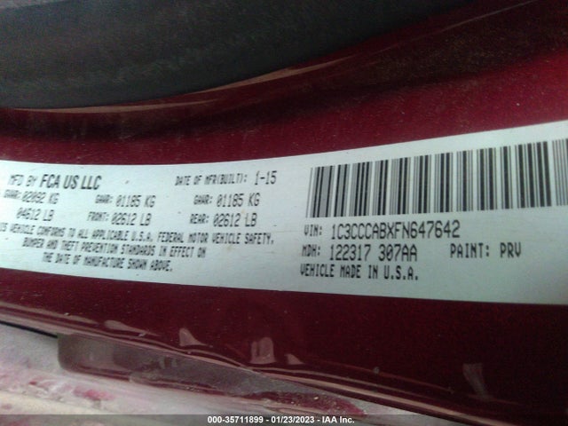 Chrysler 200 Limited 2015 1C3CCCABXFN647642 Image 8