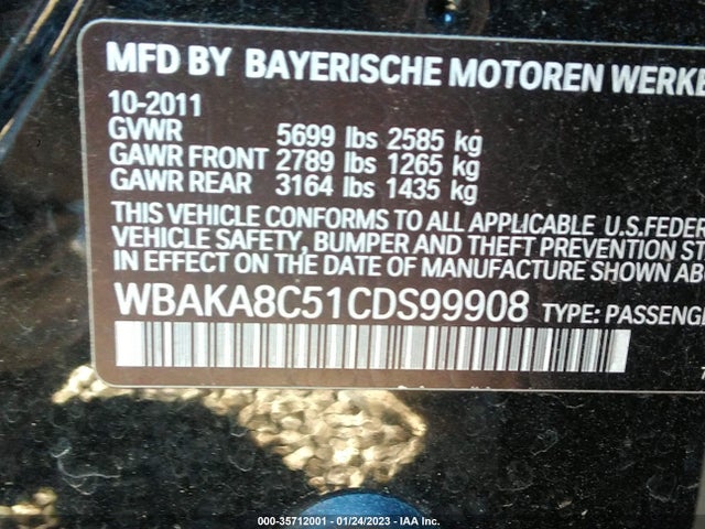 BMW 7 Series 750i 2012 WBAKA8C51CDS99908 Image 10