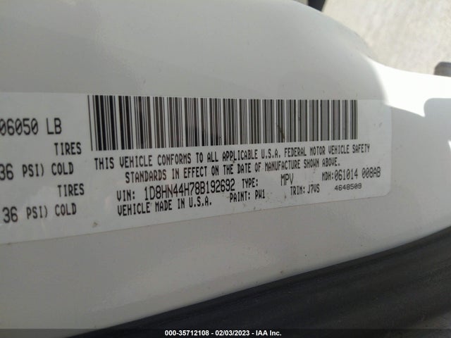 Dodge Grand Caravan Se 2008 1D8HN44H78B192692 Image 10