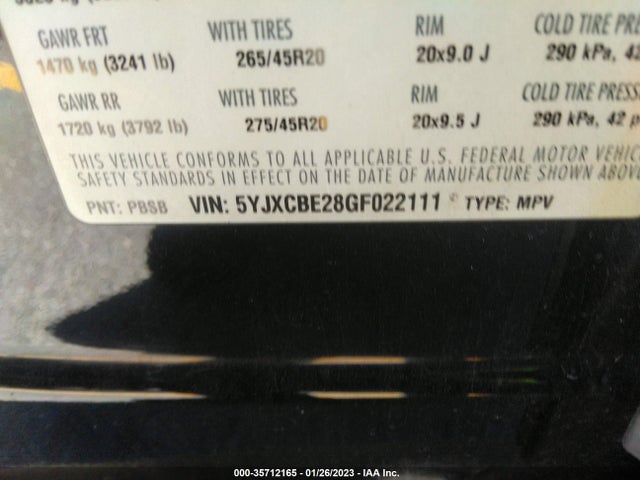 2016 Tesla Model X, VIN: 5YJXCBE28GF022111