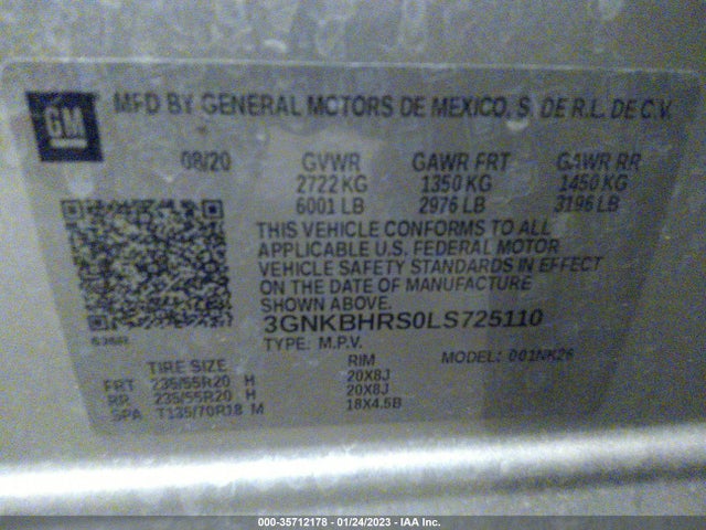 Chevrolet Blazer 2020 3GNKBHRS0LS725110 Image 9