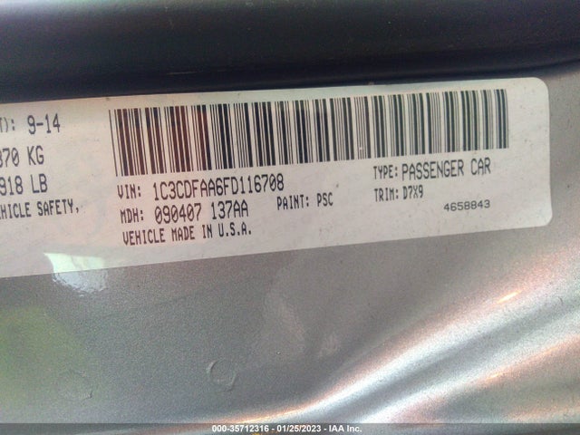 Dodge DART SE 2015 1C3CDFAA6FD116708 Image 9