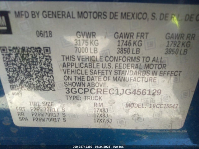 Chevrolet Silverado 1500 Lt 2018 3GCPCREC1JG456129 Image 10