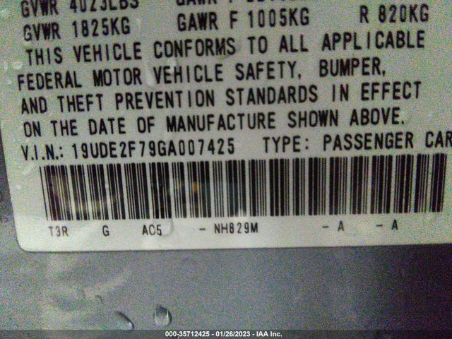 Acura Ilx W 2016 19UDE2F79GA007425 Image 10