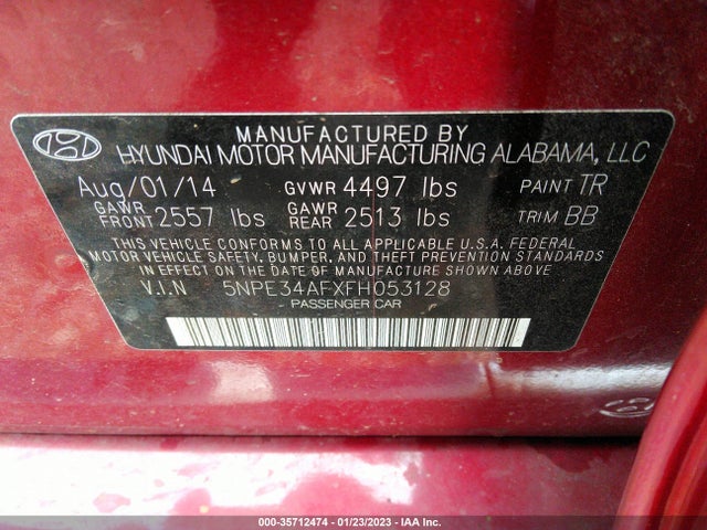 2015 Hyundai Sonata, VIN: 5NPE34AFXFH053128
