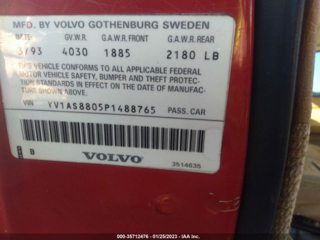 YV1AS8805P1488765 Volvo 240
