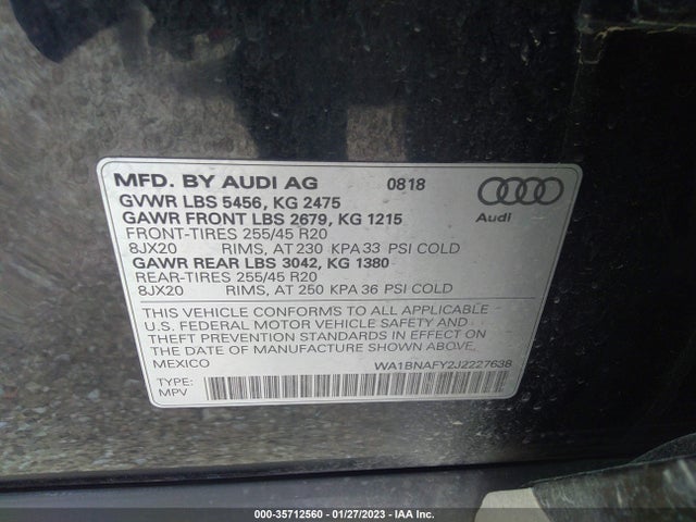 Audi Q5 Premium Plus 2018 WA1BNAFY2J2227638 Image 9