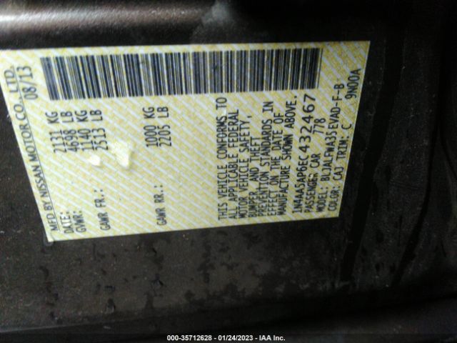 1N4AA5AP6EC432467 Nissan Maxima 3.5 Sv