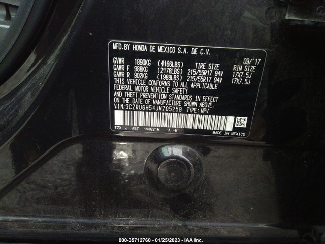 Honda HR-V EX 2018 3CZRU6H54JM705259 Image 9