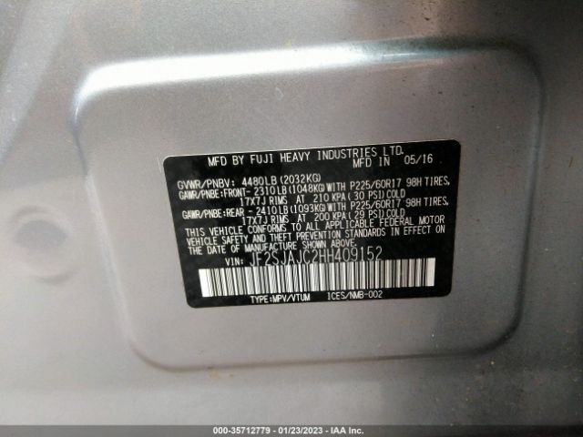 JF2SJAJC2HH409152 Subaru Forester Limited
