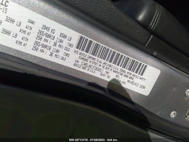 Dodge Durango Sxt 2015 1C4RDJAG1FC834511 Image 9
