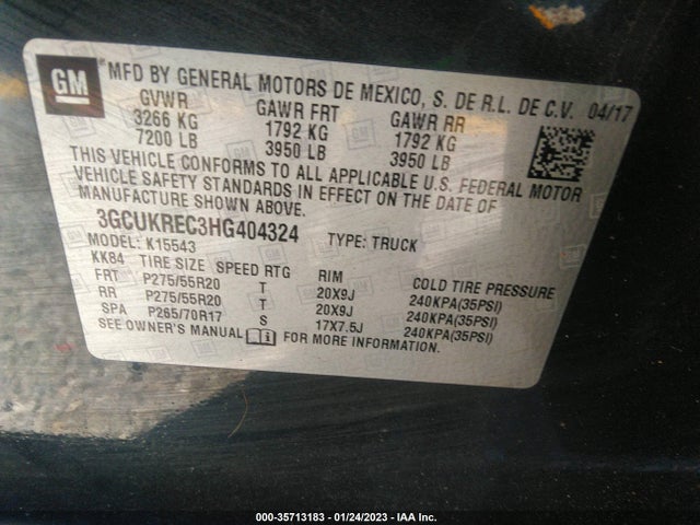 Chevrolet Silverado 1500 Lt 2017 3GCUKREC3HG404324 Image 10