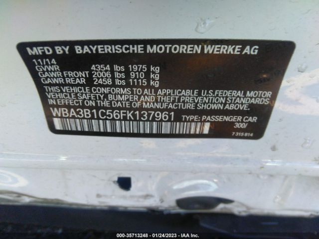 WBA3B1C56FK137961 BMW 3 Series 320i