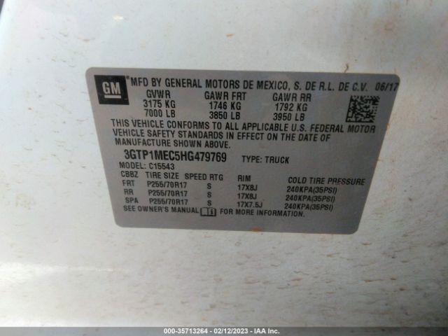3GTP1MEC5HG479769 GMC Sierra 1500 Sle