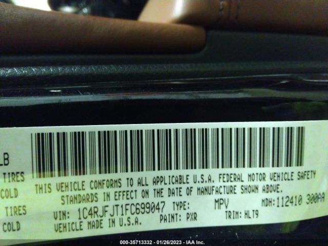 1C4RJFJT1FC699047 Jeep Grand Cherokee Summit