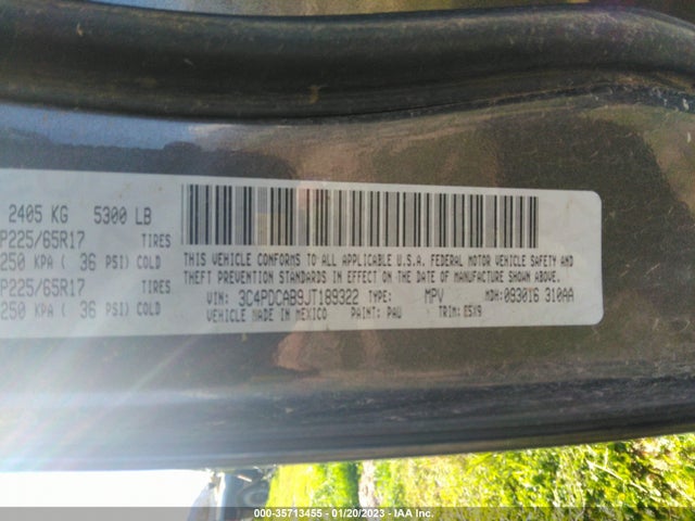 Dodge JOURNEY SE 2018 3C4PDCAB9JT189322 Image 9