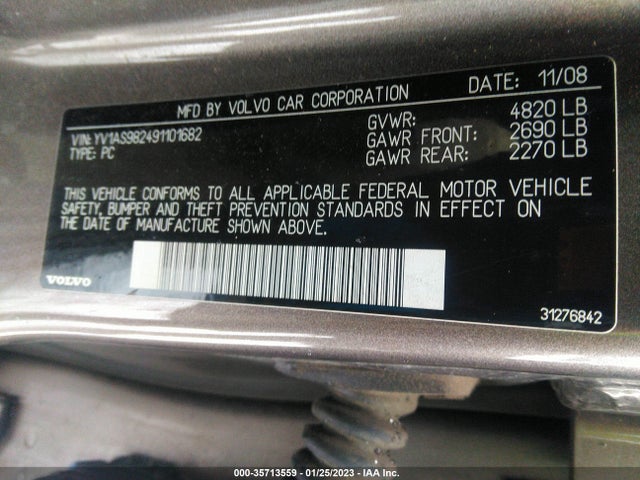 YV1AS982491101682 Volvo S80