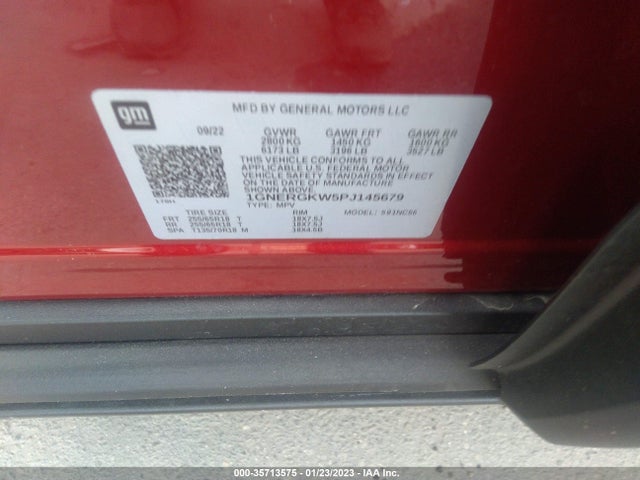 Chevrolet Traverse Lt Cloth 2023 1GNERGKW5PJ145679 Image 9
