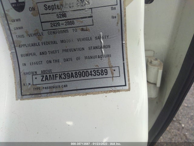 ZAMFK39A890043589 Maserati Quattroporte
