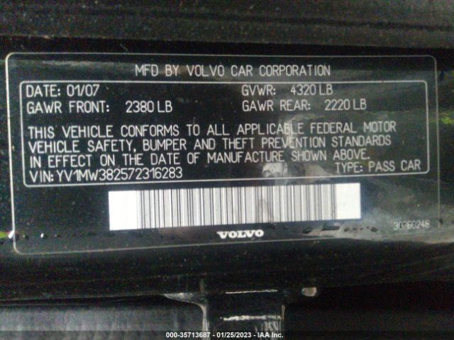 YV1MW382572316283 Volvo V50 2.4l