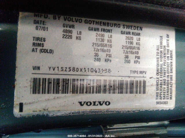 Volvo V70 2001 YV1SZ58DX11043138 Image 11