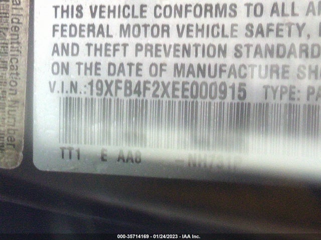 Honda CIVIC HYBRID 2014 19XFB4F2XEE000915 Image 9