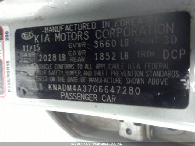 KNADM4A37G6647280 KIA RIO LX