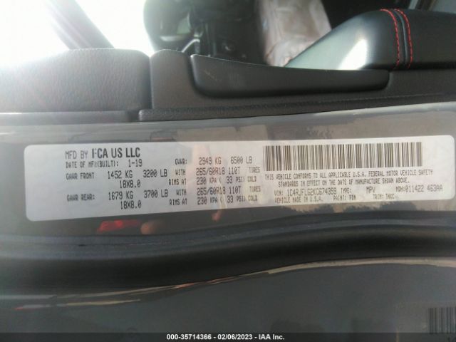 1C4RJFLG2KC674359 Jeep Grand Cherokee Trailhawk