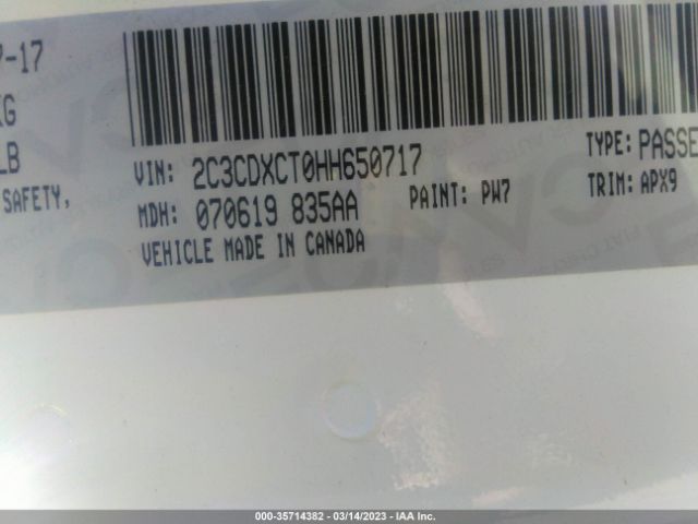2C3CDXCT0HH650717 Dodge CHARGER R/T