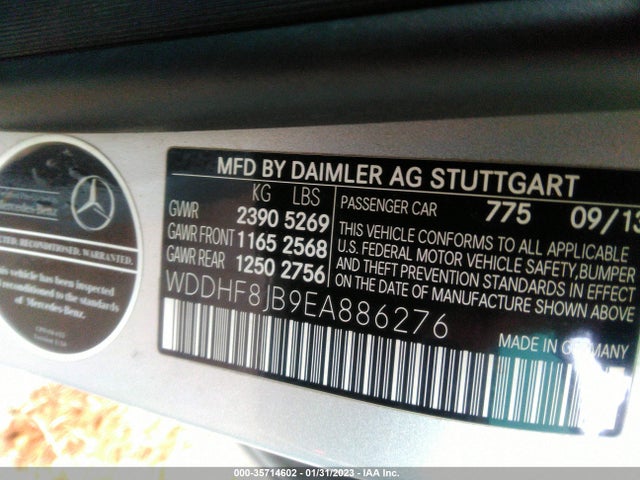 Mercedes-Benz E-Class 2014 WDDHF8JB9EA886276 Image 9