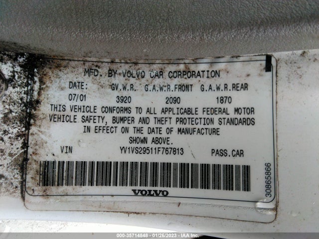 YV1VS29511F767813 Volvo S40