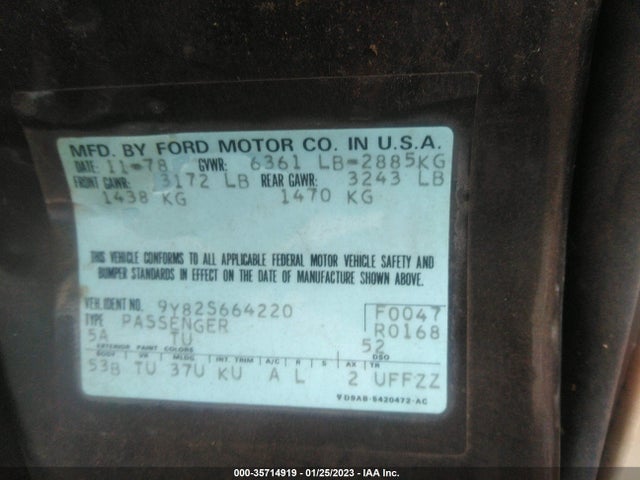 Lincoln Town Car 1979 9Y82S664220 Image 10