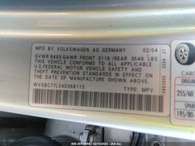 WVGBC77L04D058113 Volkswagen Touareg