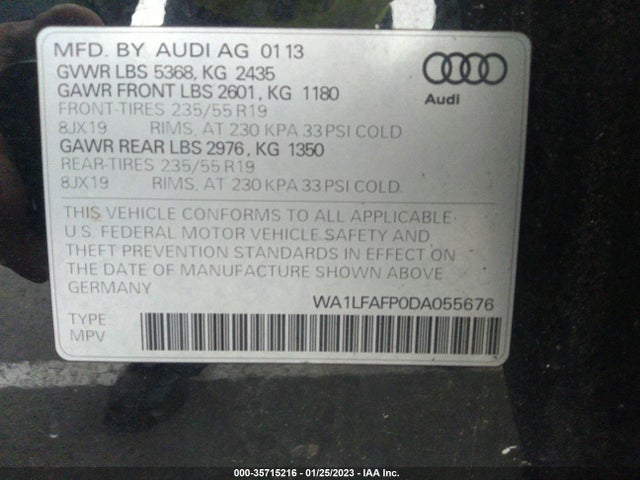 Audi Q5 2013 WA1LFAFP0DA055676 Image 10