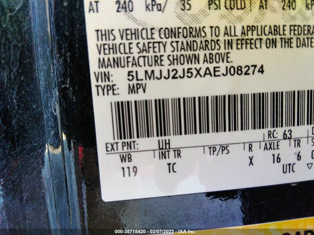 Lincoln Navigator 2010 5LMJJ2J5XAEJ08274 Image 10