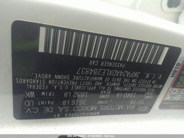 3KPA24ADXLE284837 KIA RIO S