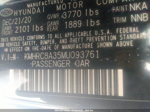 2021 Hyundai Venue, VIN: KMHRC8A35MU093761