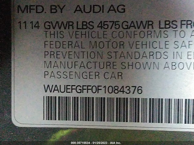 WAUEFGFF0F1084376 Audi A3 2.0t Premium Plus