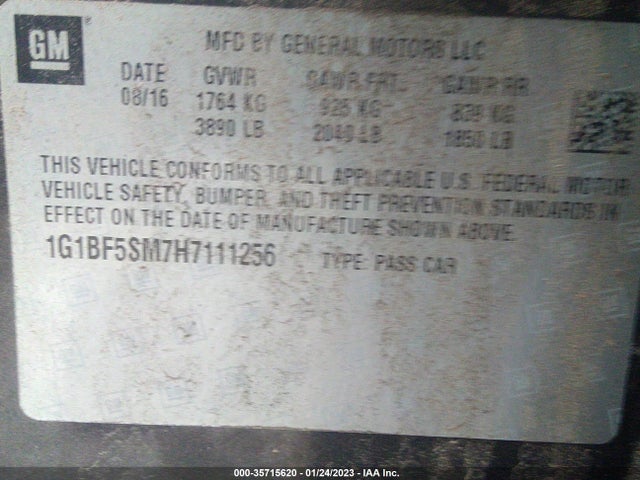 Chevrolet Cruze Premier 2017 1G1BF5SM7H7111256 Image 9