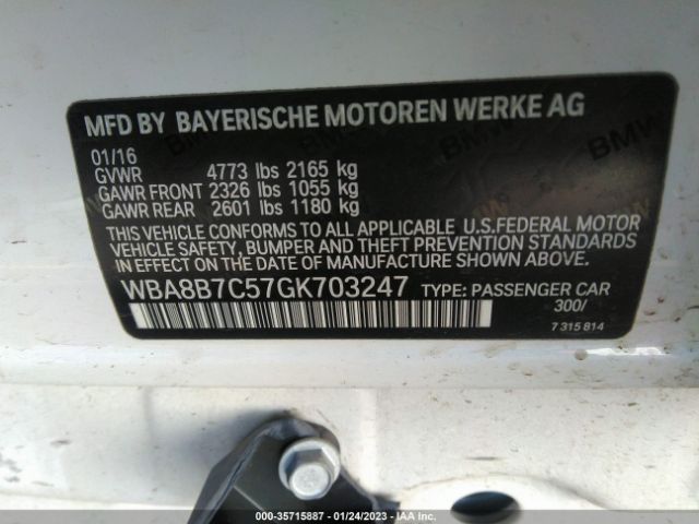 WBA8B7C57GK703247 BMW 3 Series 340i Xdrive