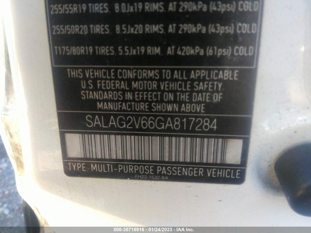 2016 Land Rover LR4, VIN: SALAG2V66GA817284