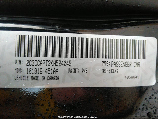 2019 Chrysler 300, VIN: 2C3CCAPT3KH524045