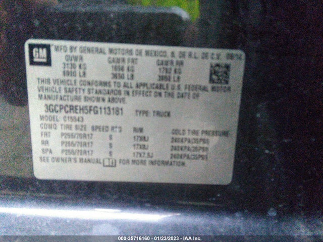 Chevrolet Silverado 1500 Lt 2015 3GCPCREH5FG113181 Image 9