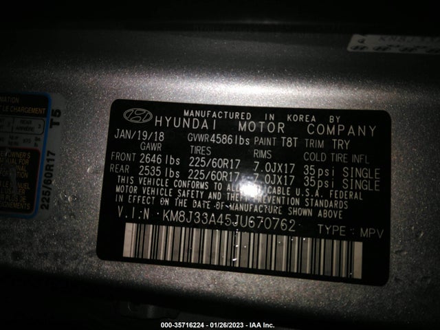 Hyundai Tucson Sel Plus 2018 KM8J33A45JU670762 Image 9