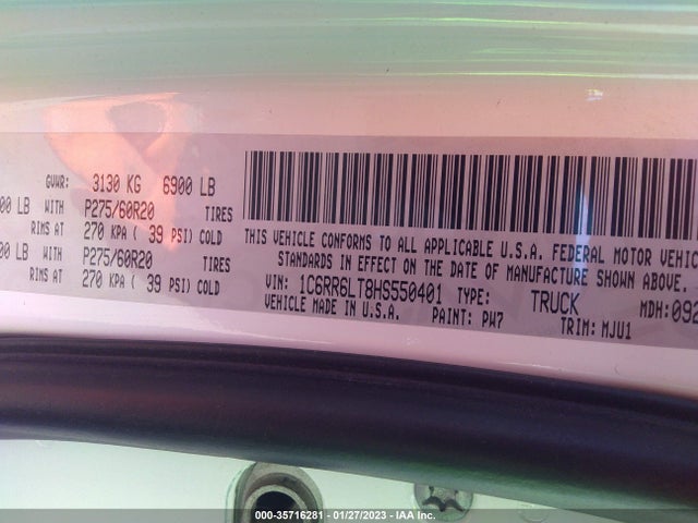 1C6RR6LT8HS550401 RAM 1500 Big Horn