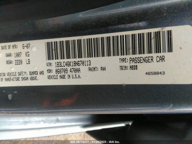 Dodge AVENGER SE 2008 1B3LC46K18N670113 Image 10
